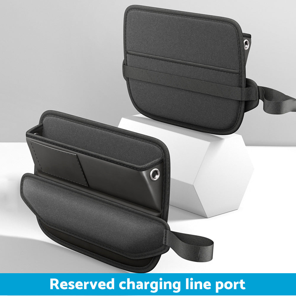 Car Seat Gap Storage Bag Organizer PU Leather With Exclusive Charging Cable Hole Suitable For Vehicles-0