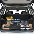 Heavy-duty trunk cargo net with elastic mesh and hooks
